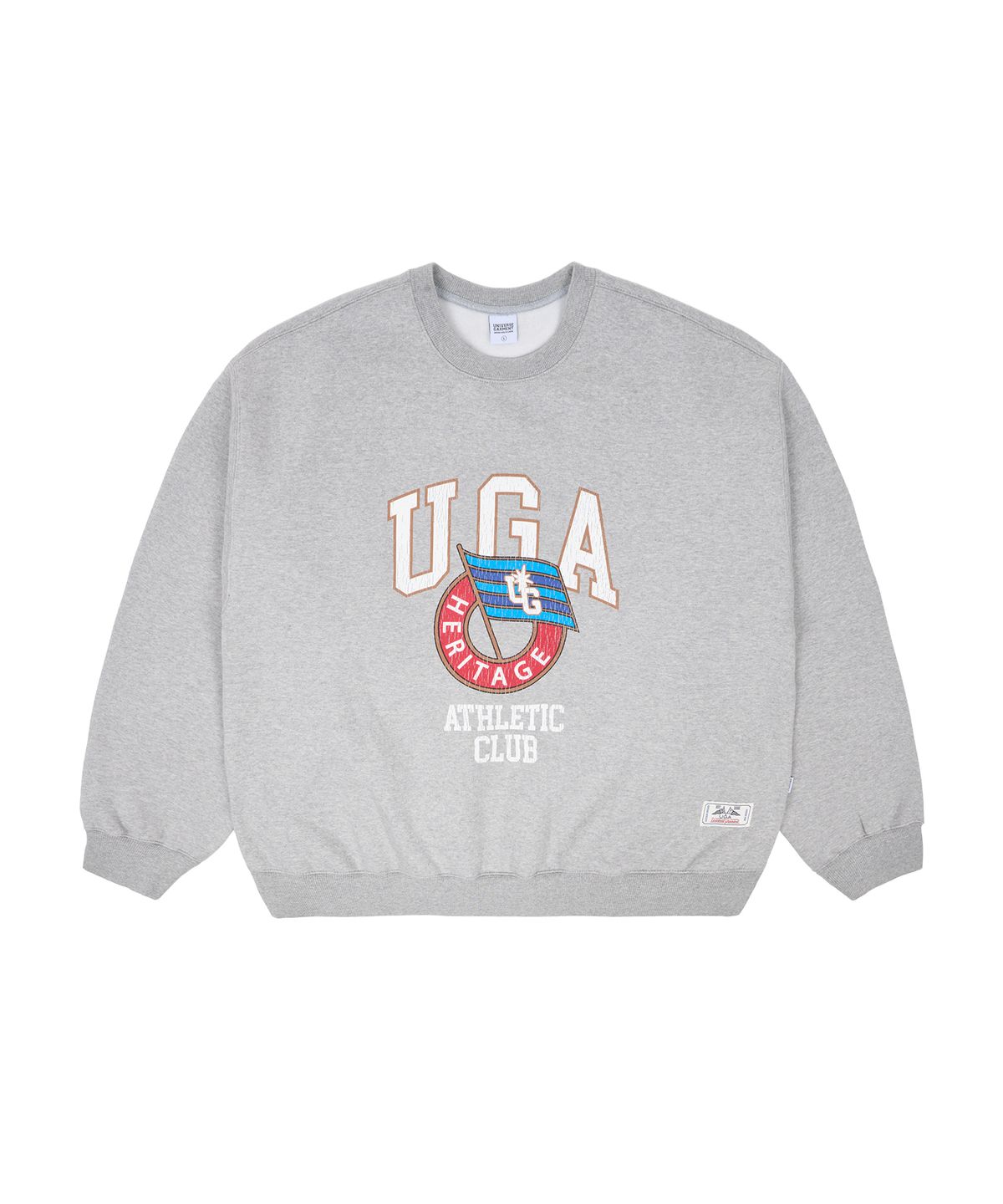 유니버스 가먼트(UNIVERSE GARMENT) UGA 애슬래틱 기모 스웻셔츠_Melange Grey