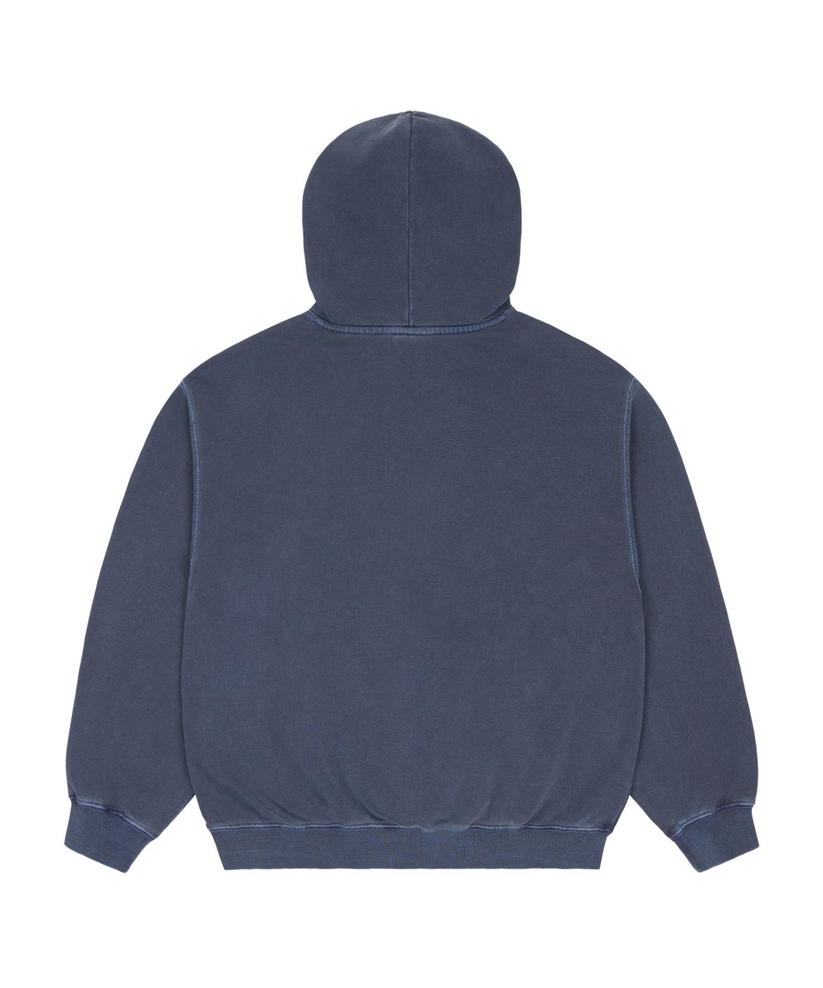 유니버스 가먼트(UNIVERSE GARMENT) 피그먼트 다잉 로고 후드_Navy