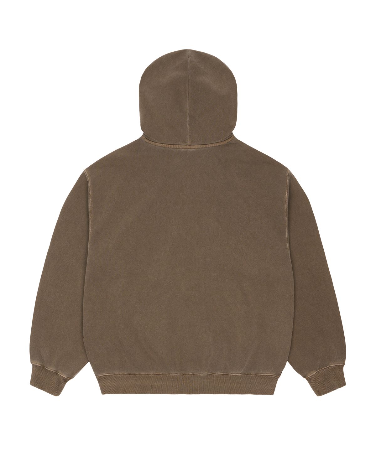 유니버스 가먼트(UNIVERSE GARMENT) 피그먼트 다잉 로고 후드_Khaki