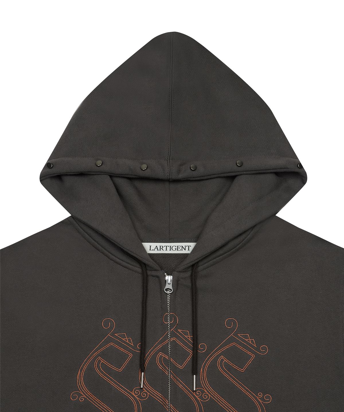 라티젠(LARTIGENT) [DISNEY] WISH_SPARKLE HOODIE ZIP-UP(CHARCOAL)