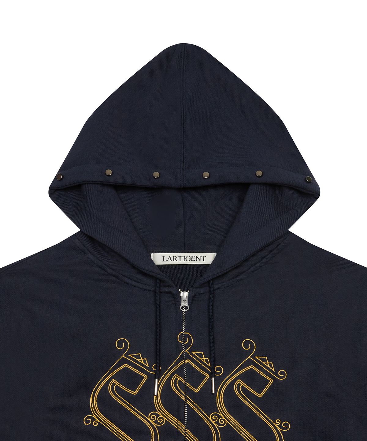 라티젠(LARTIGENT) [DISNEY] WISH_SPARKLE HOODIE ZIP-UP(NAVY)
