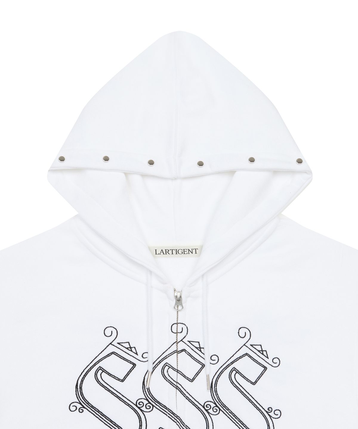 라티젠(LARTIGENT) [DISNEY] WISH_SPARKLE HOODIE ZIP-UP(WHITE)