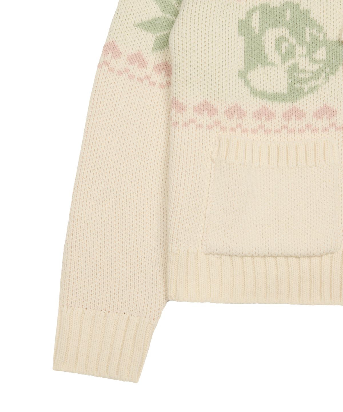 라티젠(LARTIGENT) [DISNEY] CHIP AND DALE_KNIT HOOD ZIP-UP(BEIGE)