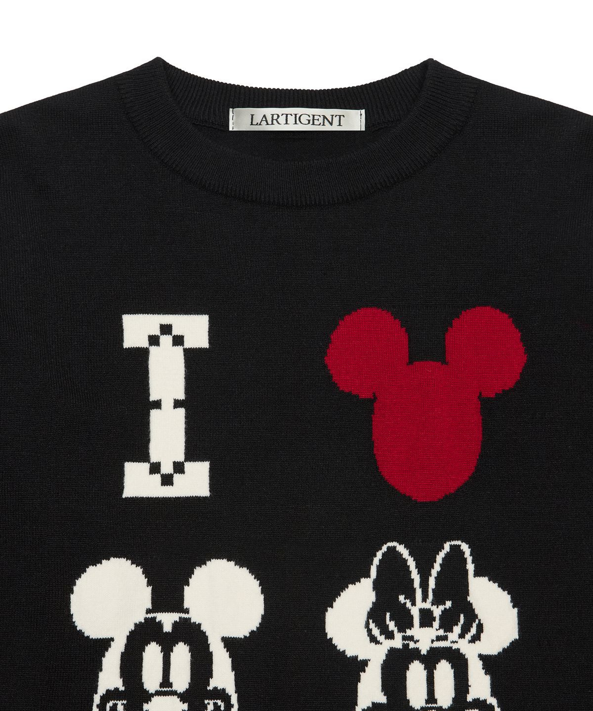 라티젠(LARTIGENT) [DISNEY] MICKEY MOUSE_OVER KNIT(BLACK)