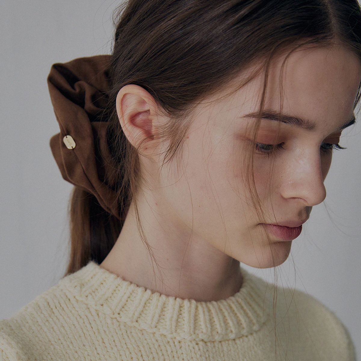 메르헨(MERCHEN) Suede scrunchie_3color