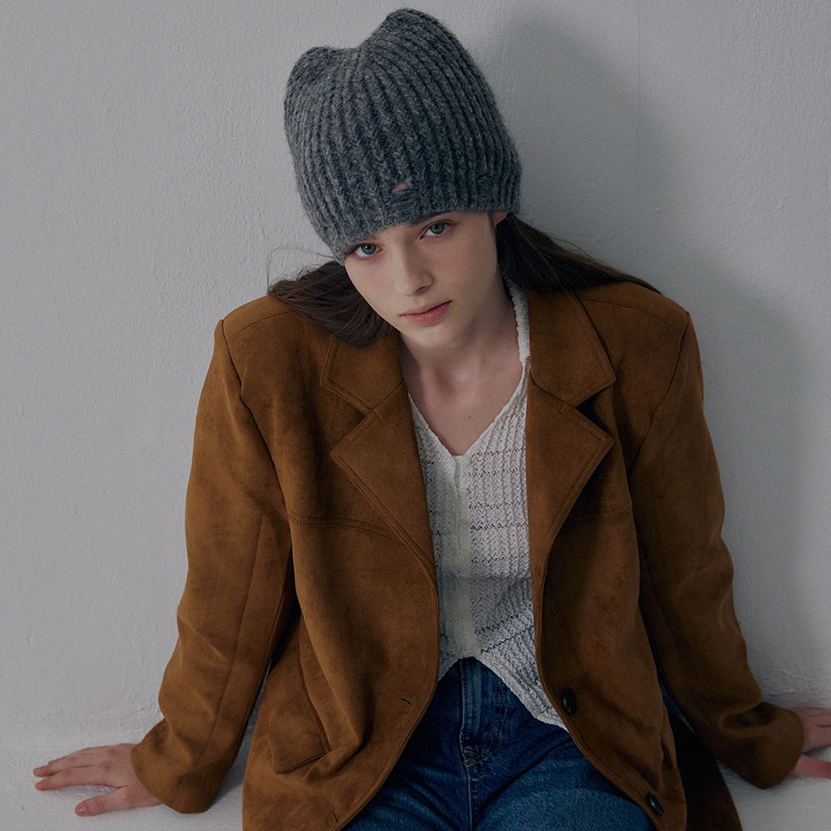 메르헨(MERCHEN) Vintage cat beanie_4color