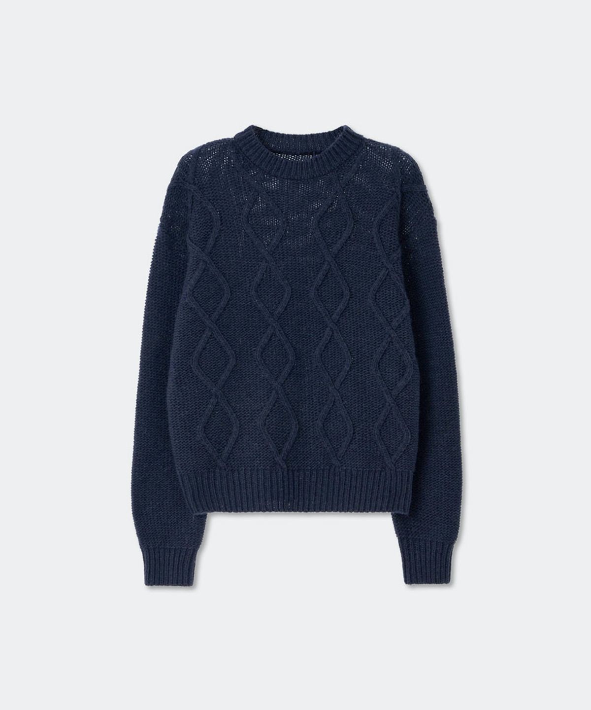 키네토(KINETO) 모헤어 피셔맨 스웨터_네이비