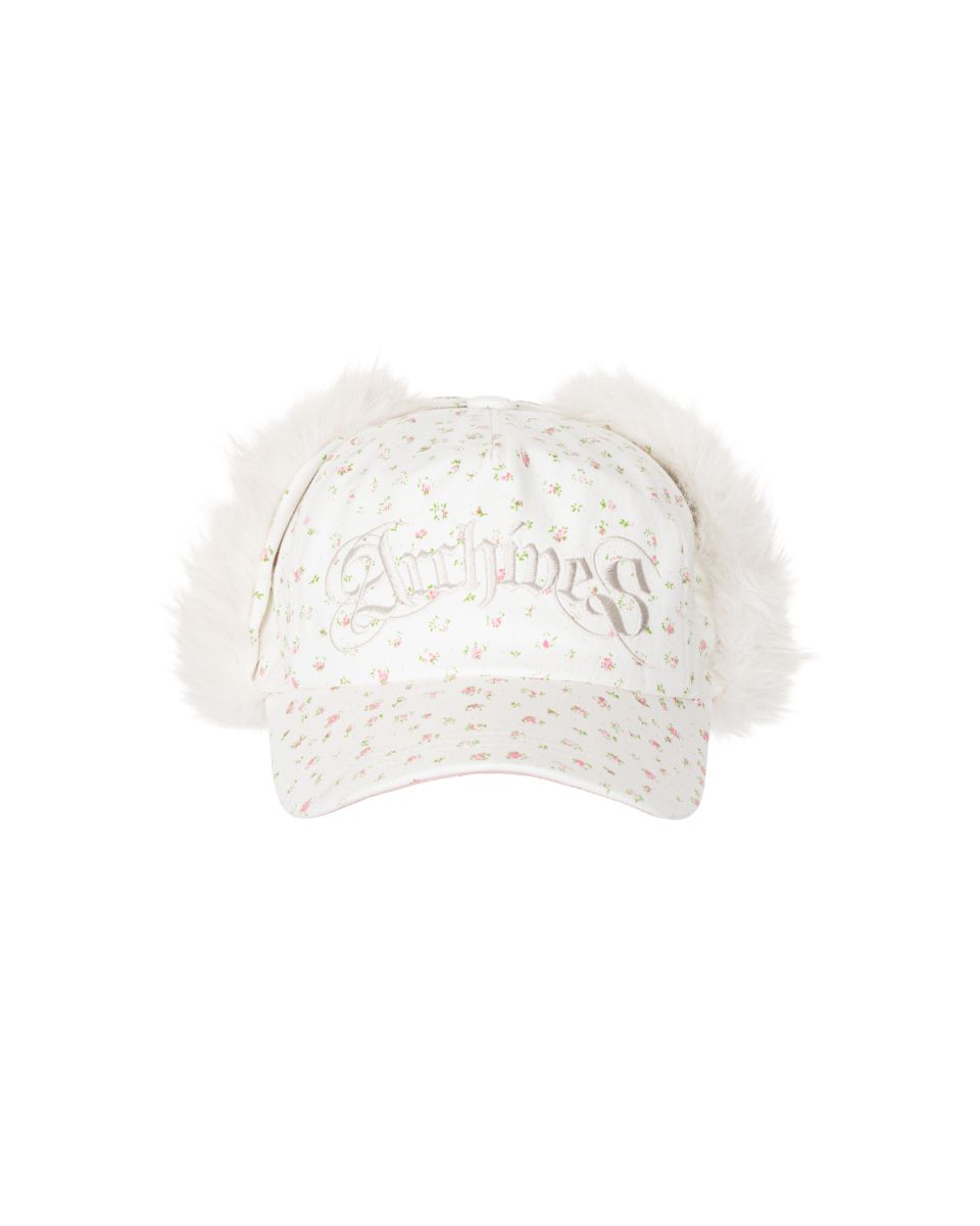 MUSINSA | 2000ARCHIVES ARCHIVES DAISY FUR EARFLAP CAP (IVORY)
