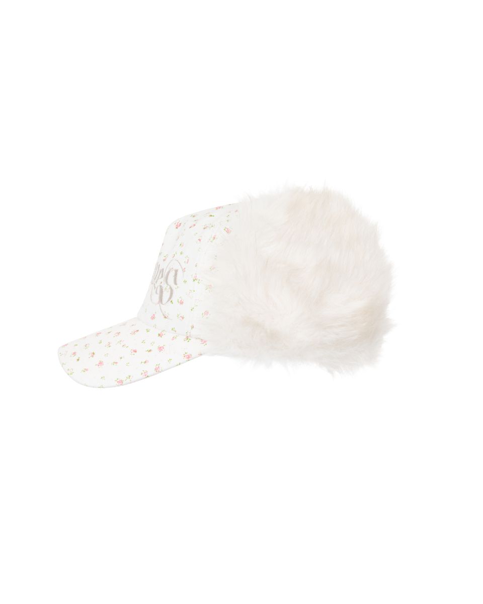MUSINSA | 2000ARCHIVES ARCHIVES DAISY FUR EARFLAP CAP (IVORY)