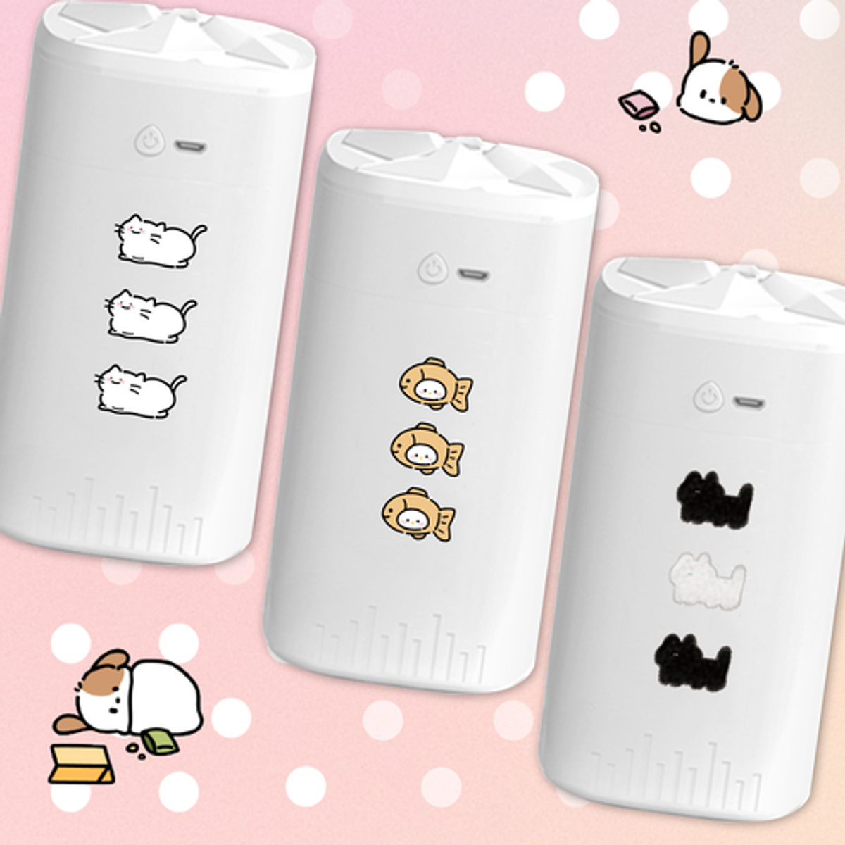 이레케이스앤굿즈(IRECASEGOODS) 귀여운 미니 가습기 360ml 대용량 미니 가습기 USB KC인증제품