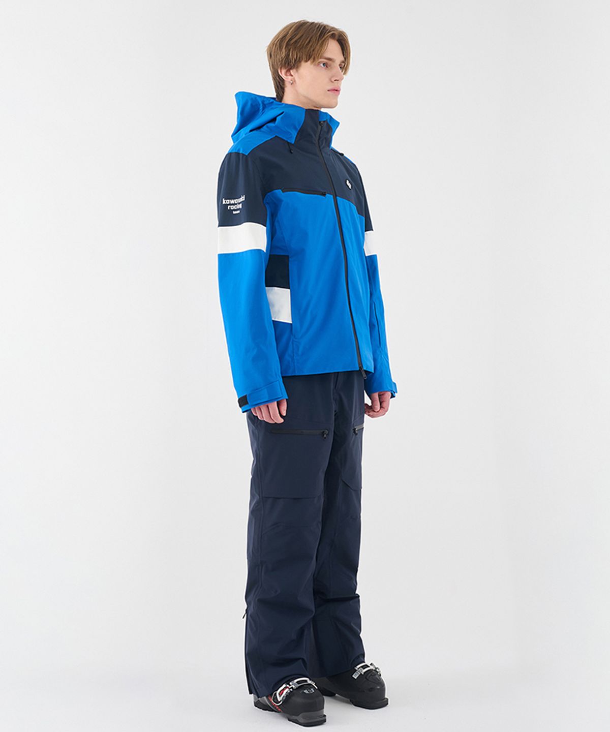 돌아우터웨어(DOLL OUTERWEAR) [DOLL X FOGUS] 포거스 그리드 스키 팬츠 2종  BLACK/NAVY 남녀공용