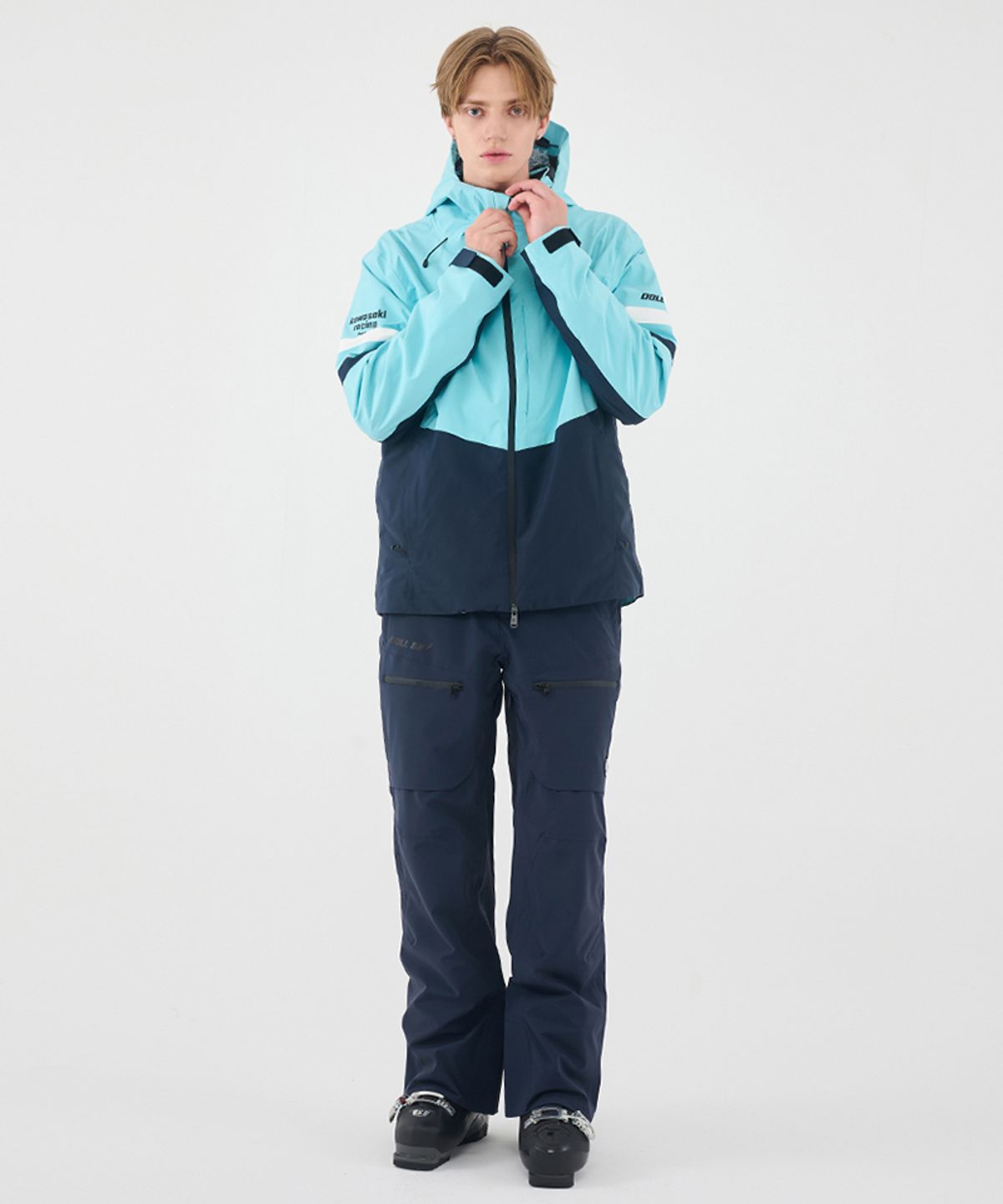 돌아우터웨어(DOLL OUTERWEAR) 2425 티포 스키 자켓&팬츠 세트 SKY BLUE 남녀공용