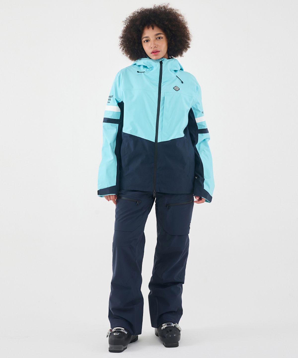 돌아우터웨어(DOLL OUTERWEAR) 2425 티포 스키 자켓&팬츠 세트 SKY BLUE 남녀공용