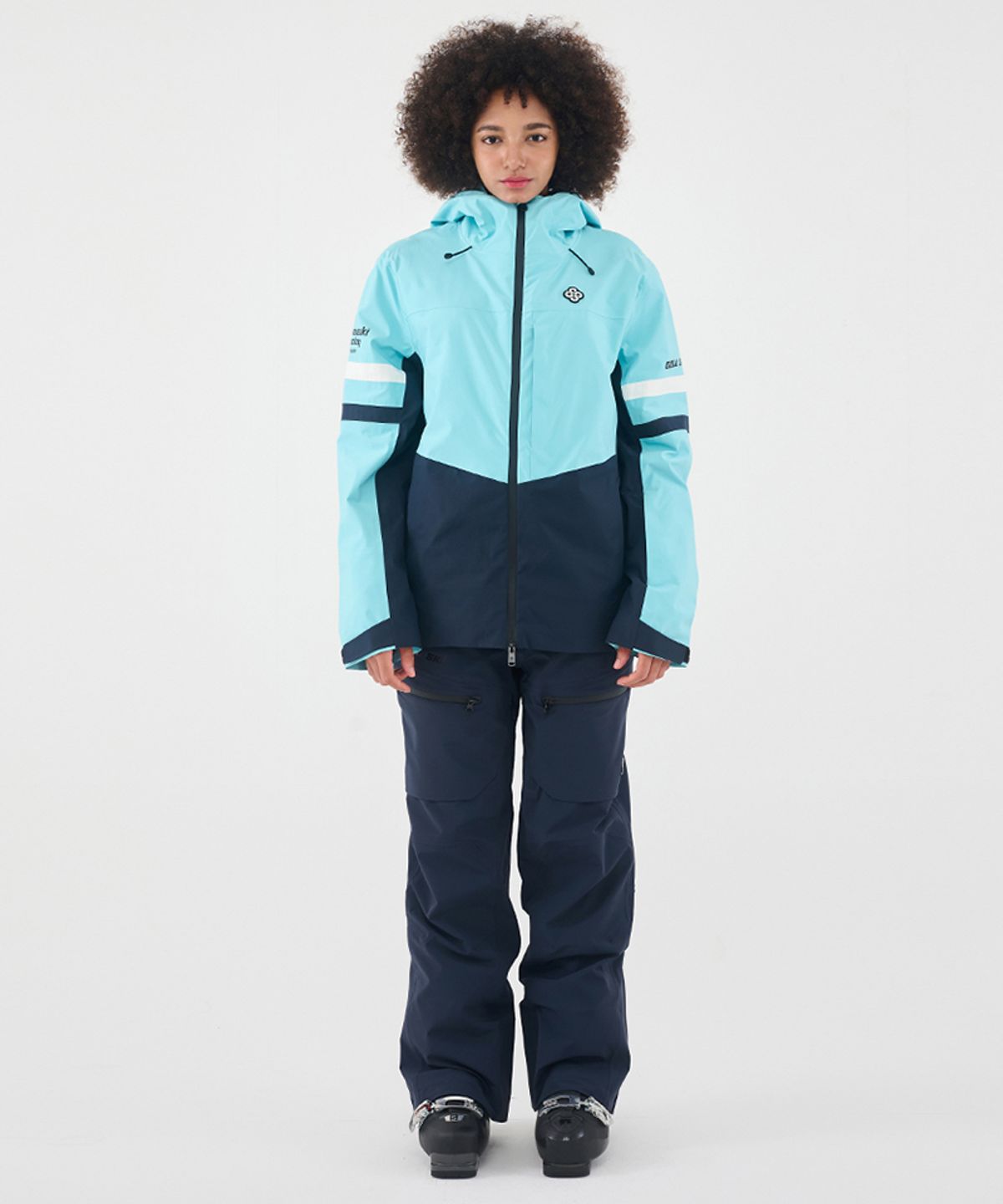 돌아우터웨어(DOLL OUTERWEAR) 2425 티포 스키 자켓&팬츠 세트 SKY BLUE 남녀공용