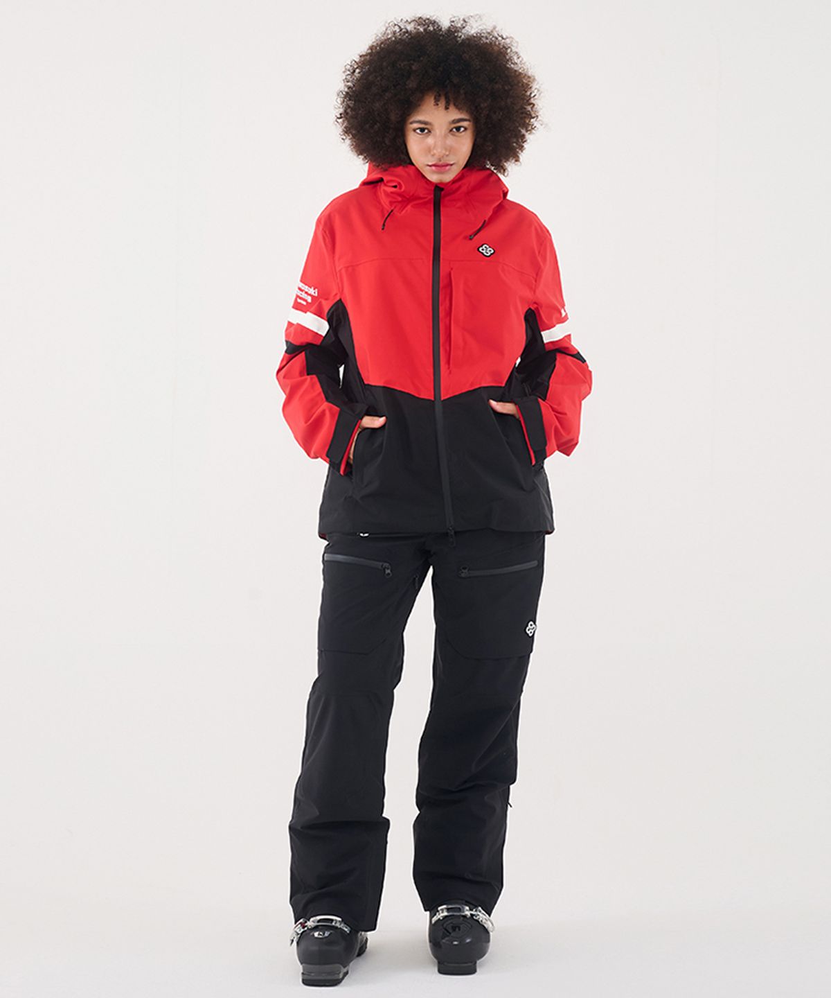 돌아우터웨어(DOLL OUTERWEAR) 2425 티포 스키 자켓&팬츠 세트 RED 남녀공용