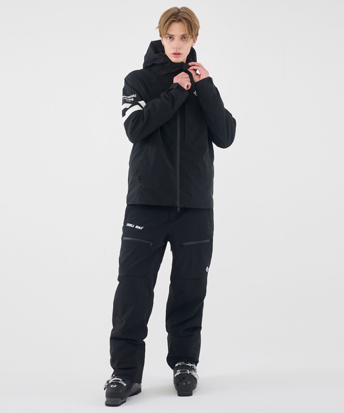 돌아우터웨어(DOLL OUTERWEAR) 2425 티포 스키 자켓&팬츠 세트 BLACK 남녀공용