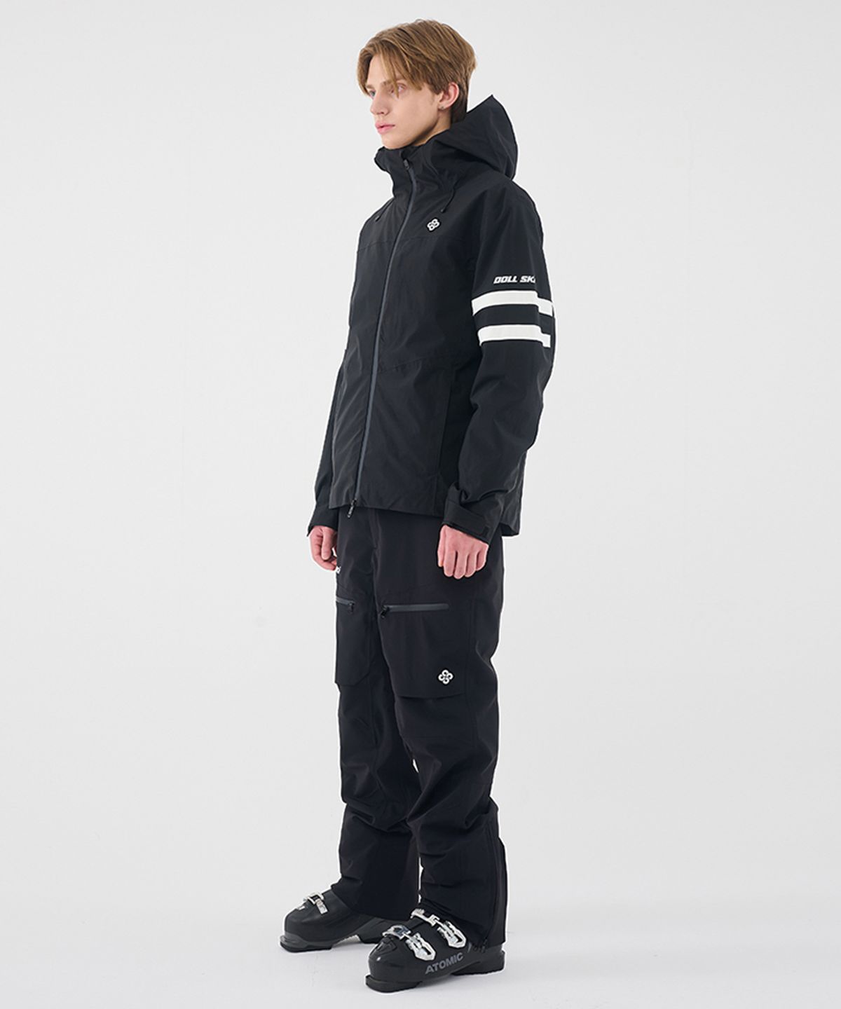 돌아우터웨어(DOLL OUTERWEAR) 2425 티포 스키 자켓&팬츠 세트 BLACK 남녀공용