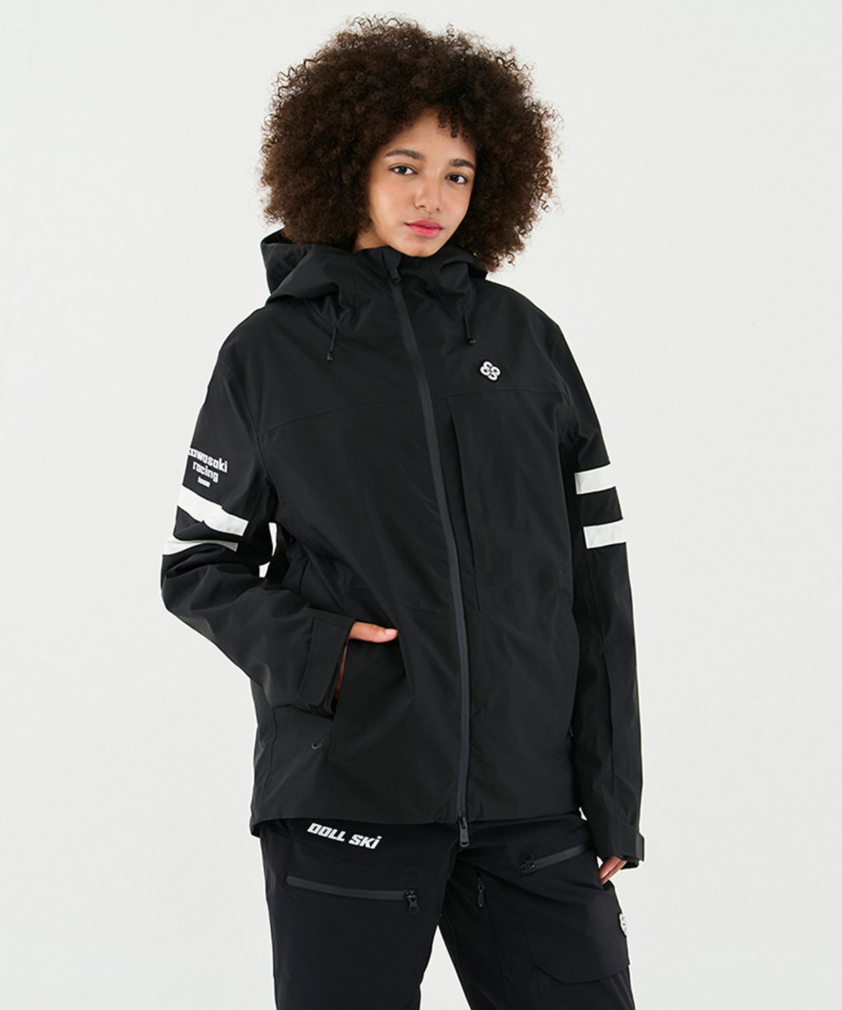 돌아우터웨어(DOLL OUTERWEAR) 2425 티포 스키 자켓&팬츠 세트 BLACK 남녀공용