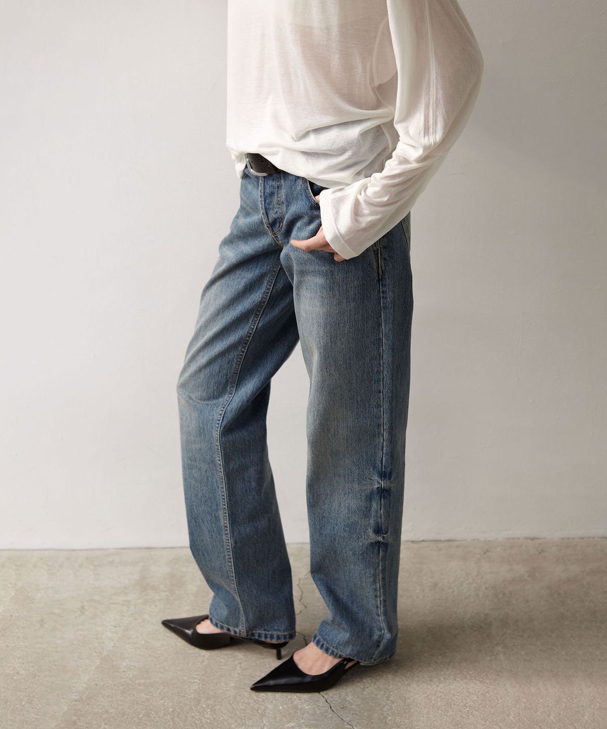 이안조(EAN JO) VINTAGE WASHED 90S STRAIGHT DENIM (WASHED BLUE)