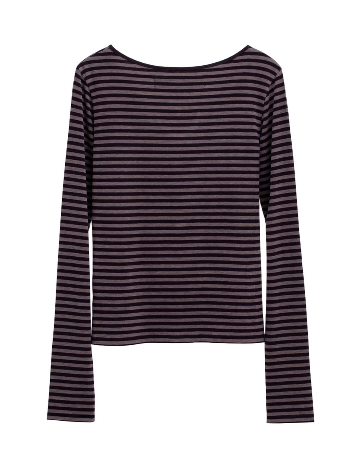 리히트(REHEAT) HORSEBIT DETAIL STRIPE TOP_PURPLE