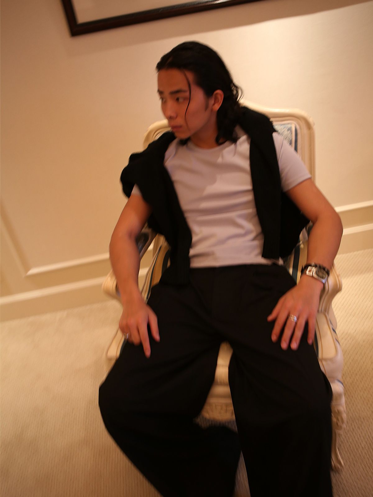 고저(GOZER) FOREST KNIT CARDIGAN_BLACK