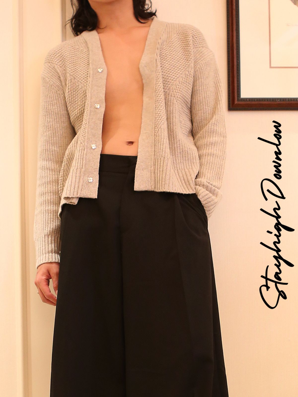 고저(GOZER) FOREST KNIT CARDIGAN_MOCHA BEIGE