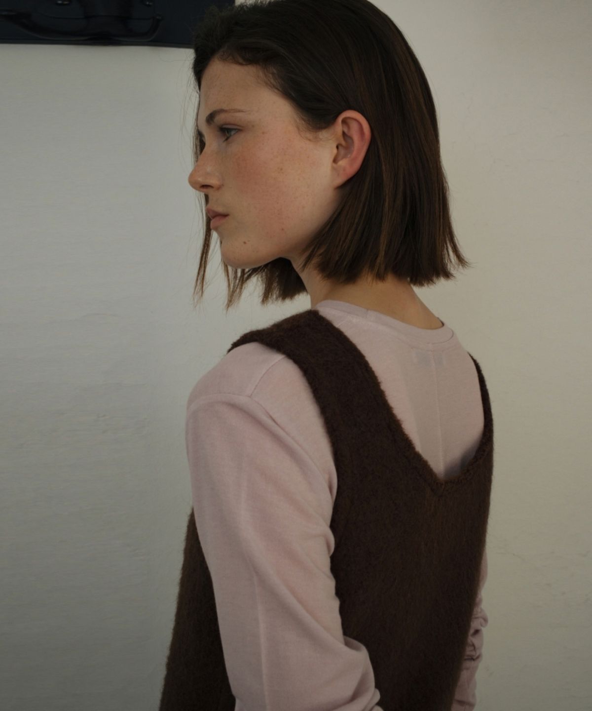 어나우트(UNNOUT) FUR VINTAGE DRESS BROWN