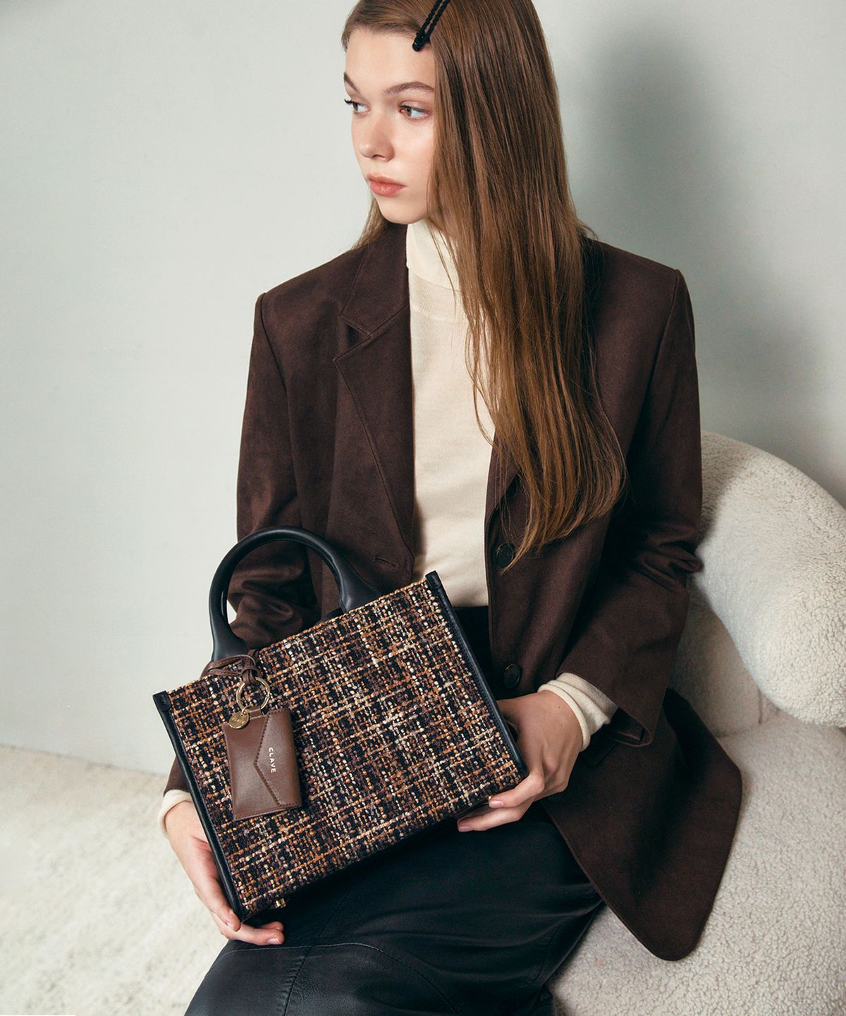 끌라베(CLAVE) 마고 블랙 토트백 (MARGOT Black Tote Bag)