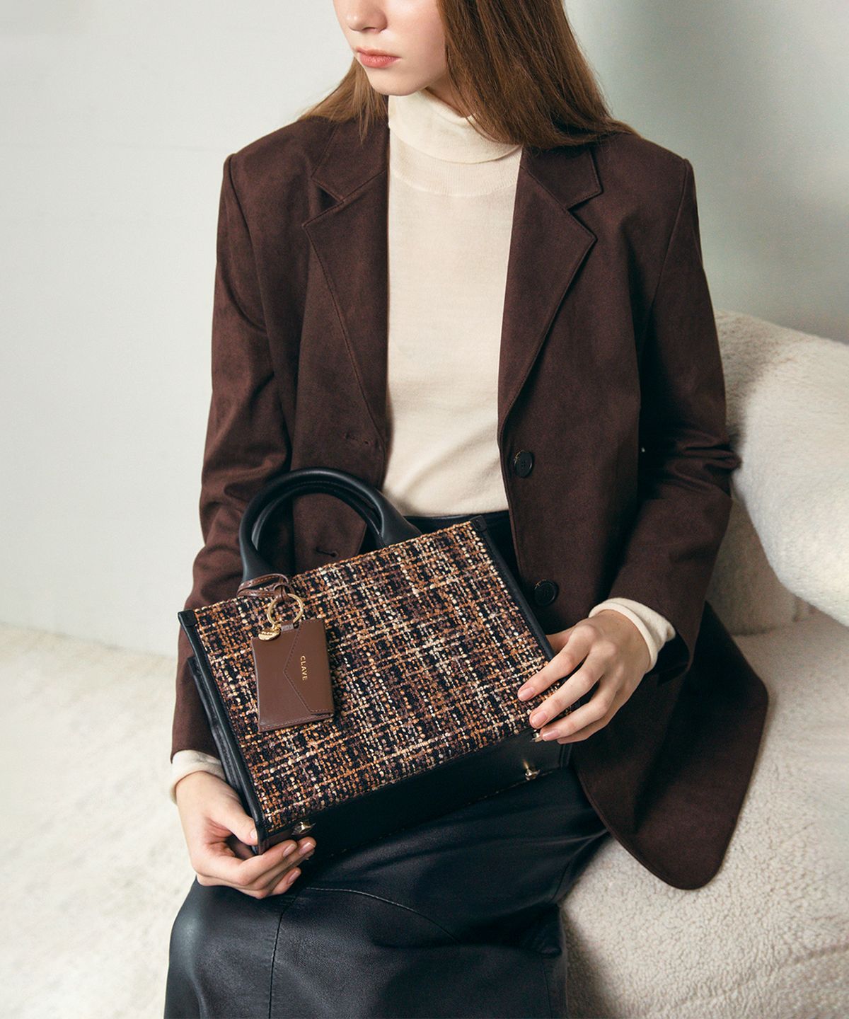 끌라베(CLAVE) 마고 블랙 토트백 (MARGOT Black Tote Bag)