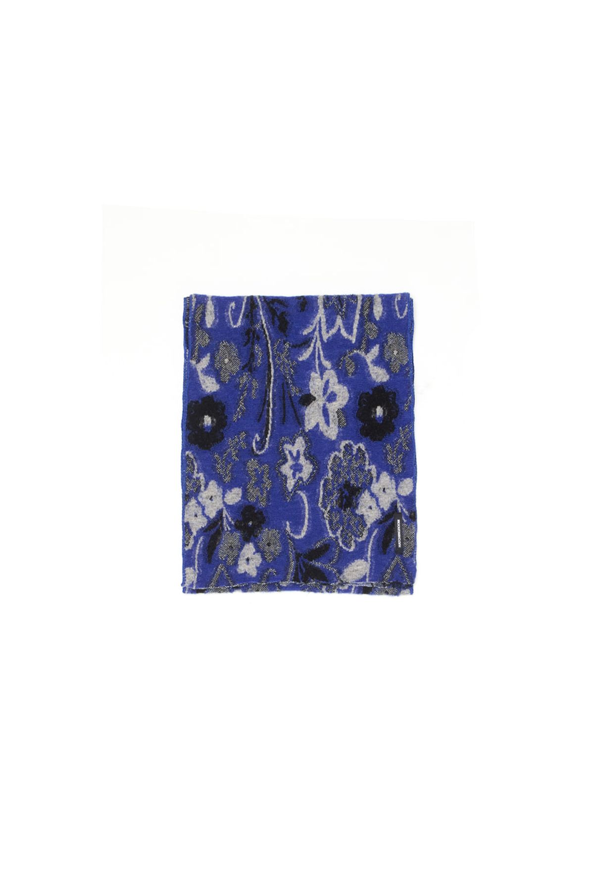 해칭룸(HATCHINGROOM) Floral Jacquard Muffler Blue