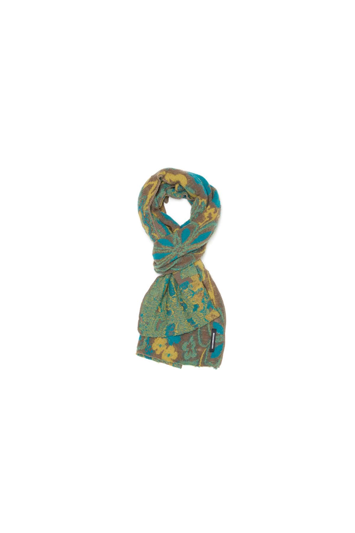 해칭룸(HATCHINGROOM) Floral Jacquard Muffler Yellow