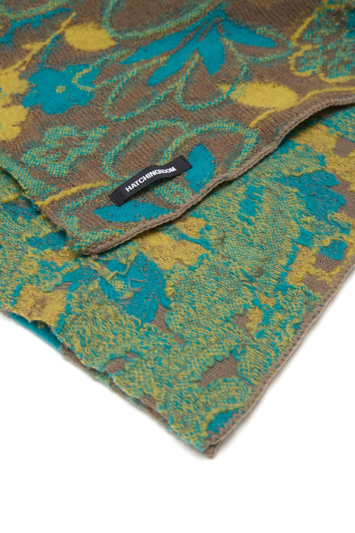 해칭룸(HATCHINGROOM) Floral Jacquard Muffler Yellow