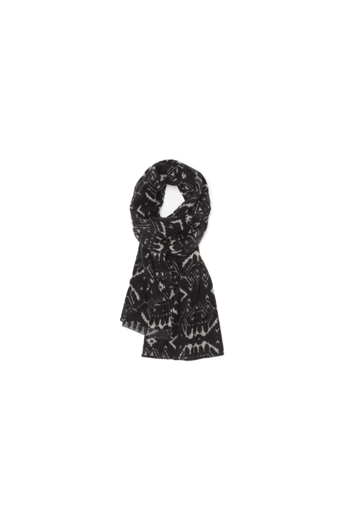 해칭룸(HATCHINGROOM) Fleece Jacquard Muffler Black