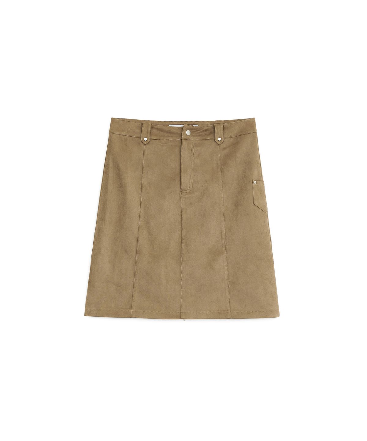 썬번프로젝트(SUNBURNPROJECT) Rivet Pocket Midi Skirt, BEIGE