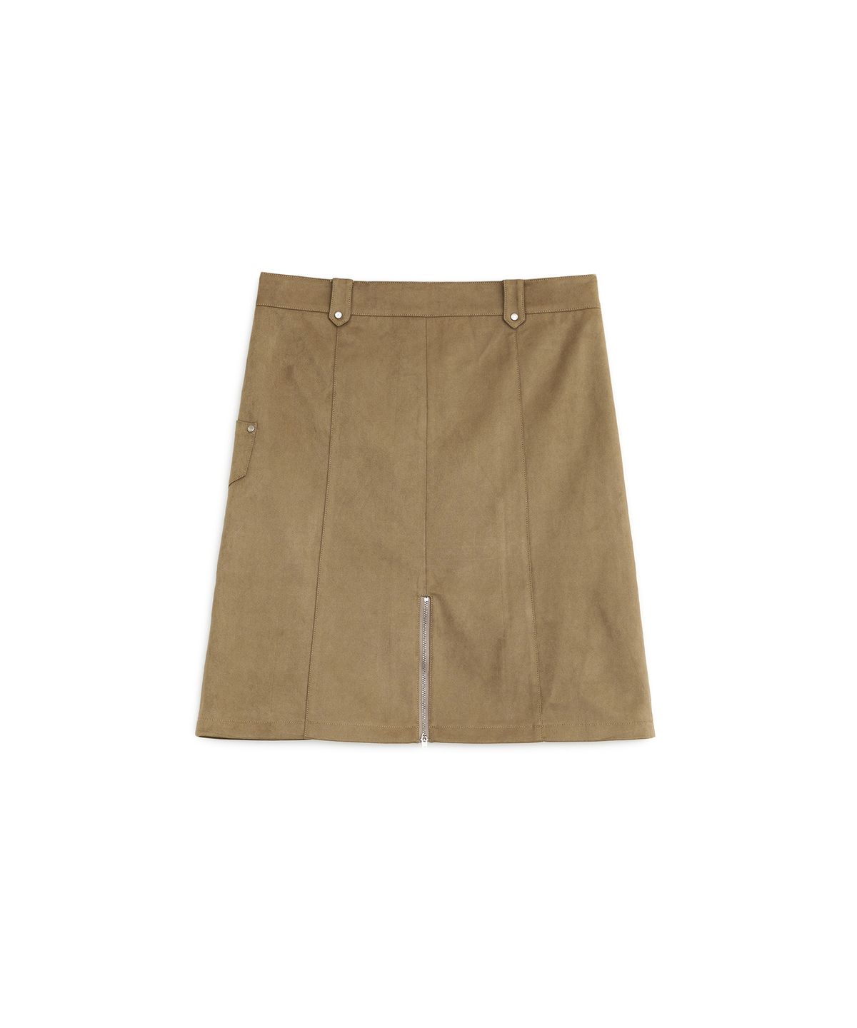 썬번프로젝트(SUNBURNPROJECT) Rivet Pocket Midi Skirt, BEIGE