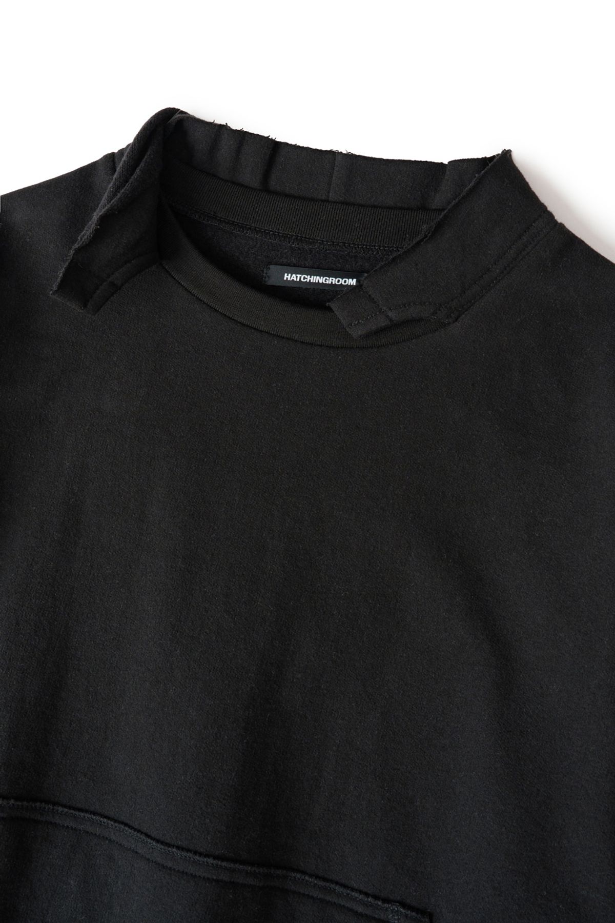 해칭룸(HATCHINGROOM) Overlay Sweatshirt Black
