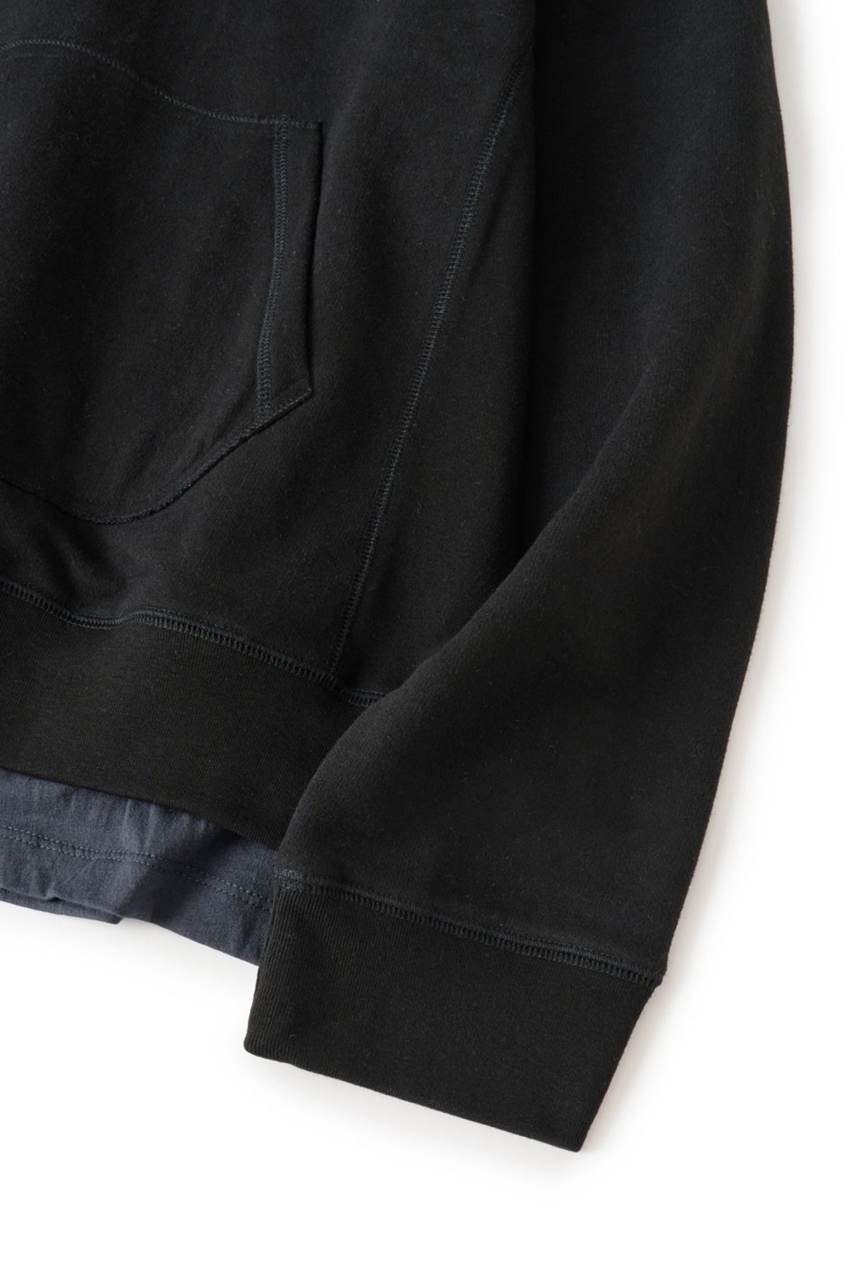 해칭룸(HATCHINGROOM) Overlay Sweatshirt Black