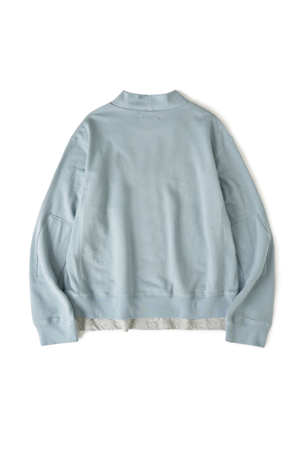 해칭룸(HATCHINGROOM) Overlay Sweatshirt Blue Grey