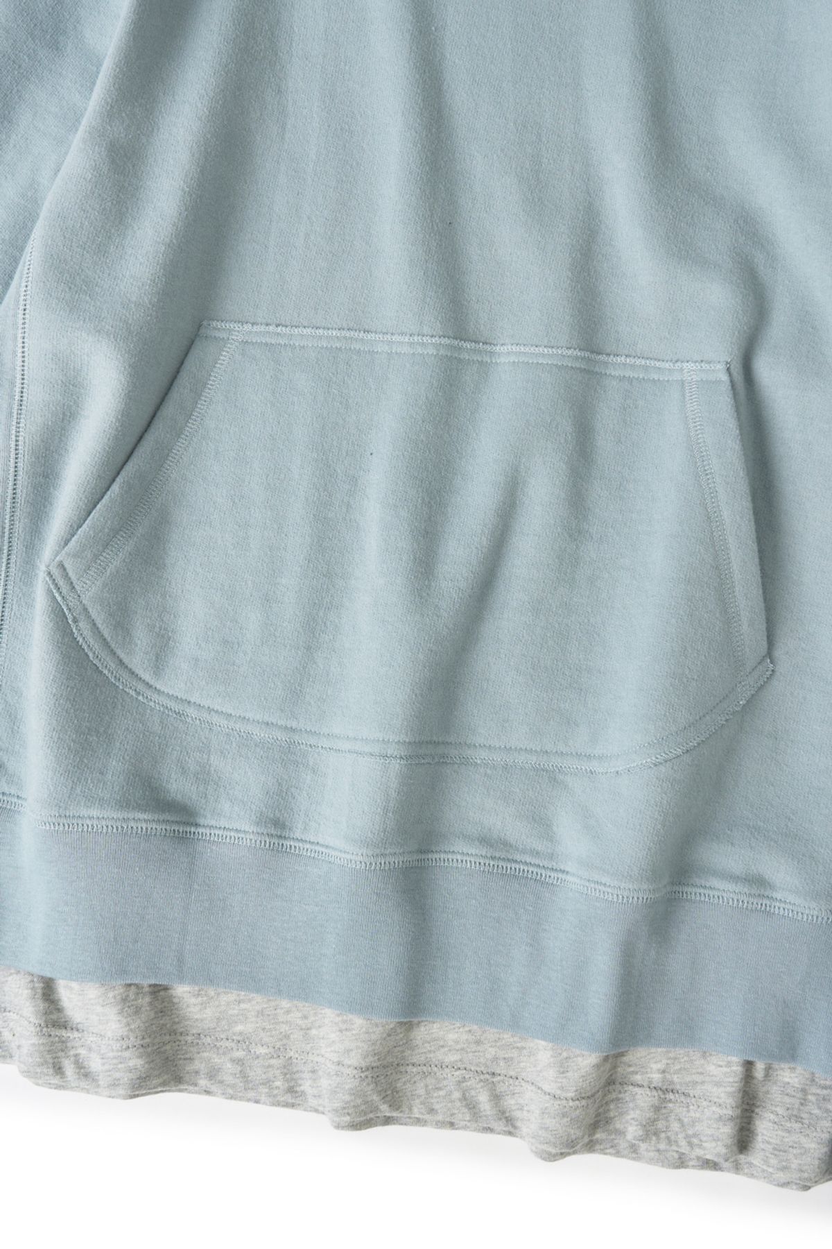 해칭룸(HATCHINGROOM) Overlay Sweatshirt Blue Grey
