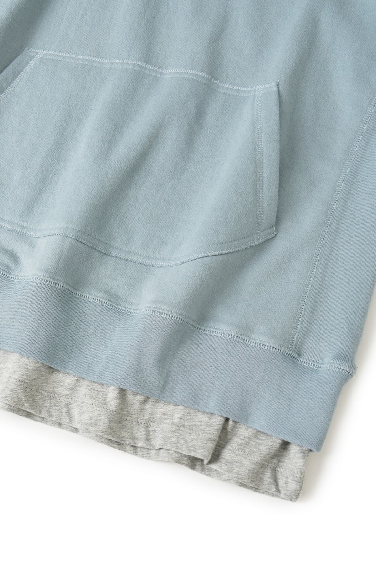 해칭룸(HATCHINGROOM) Overlay Sweatshirt Blue Grey