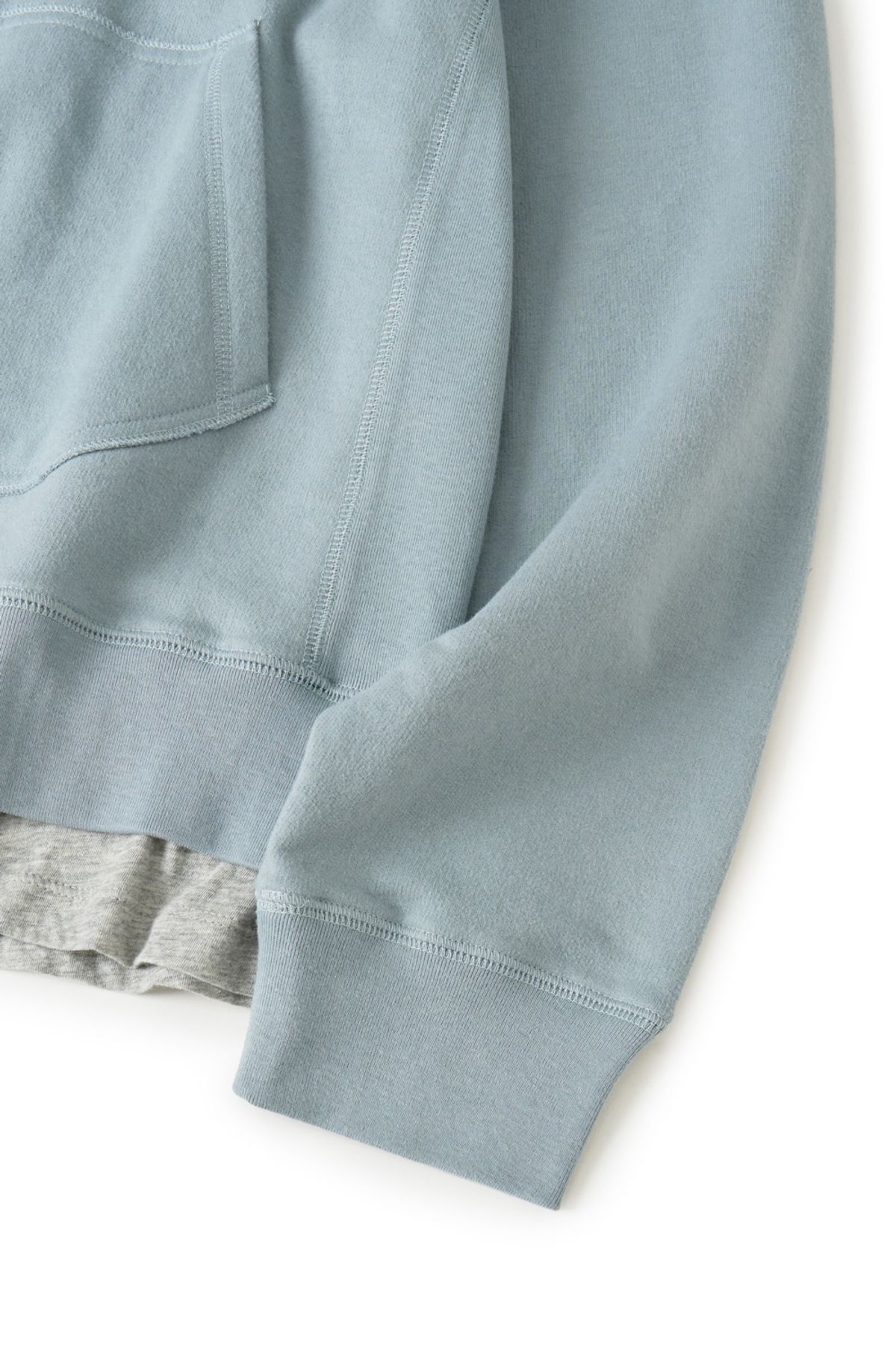 해칭룸(HATCHINGROOM) Overlay Sweatshirt Blue Grey