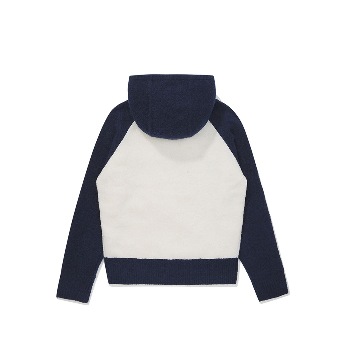 말본 골프(MALBON GOLF) 여성 래글런 후드 배색 니트 NAVY (WOMAN)