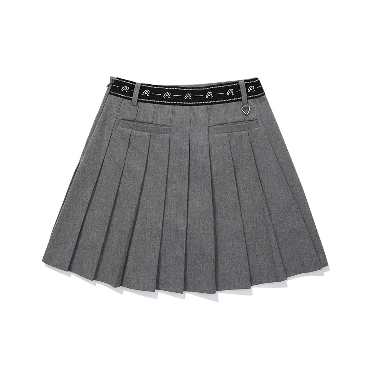 말본 골프(MALBON GOLF) 여성 뒷플리츠 카고형 TR 스커트 MELANGE GRAY (WOMAN)
