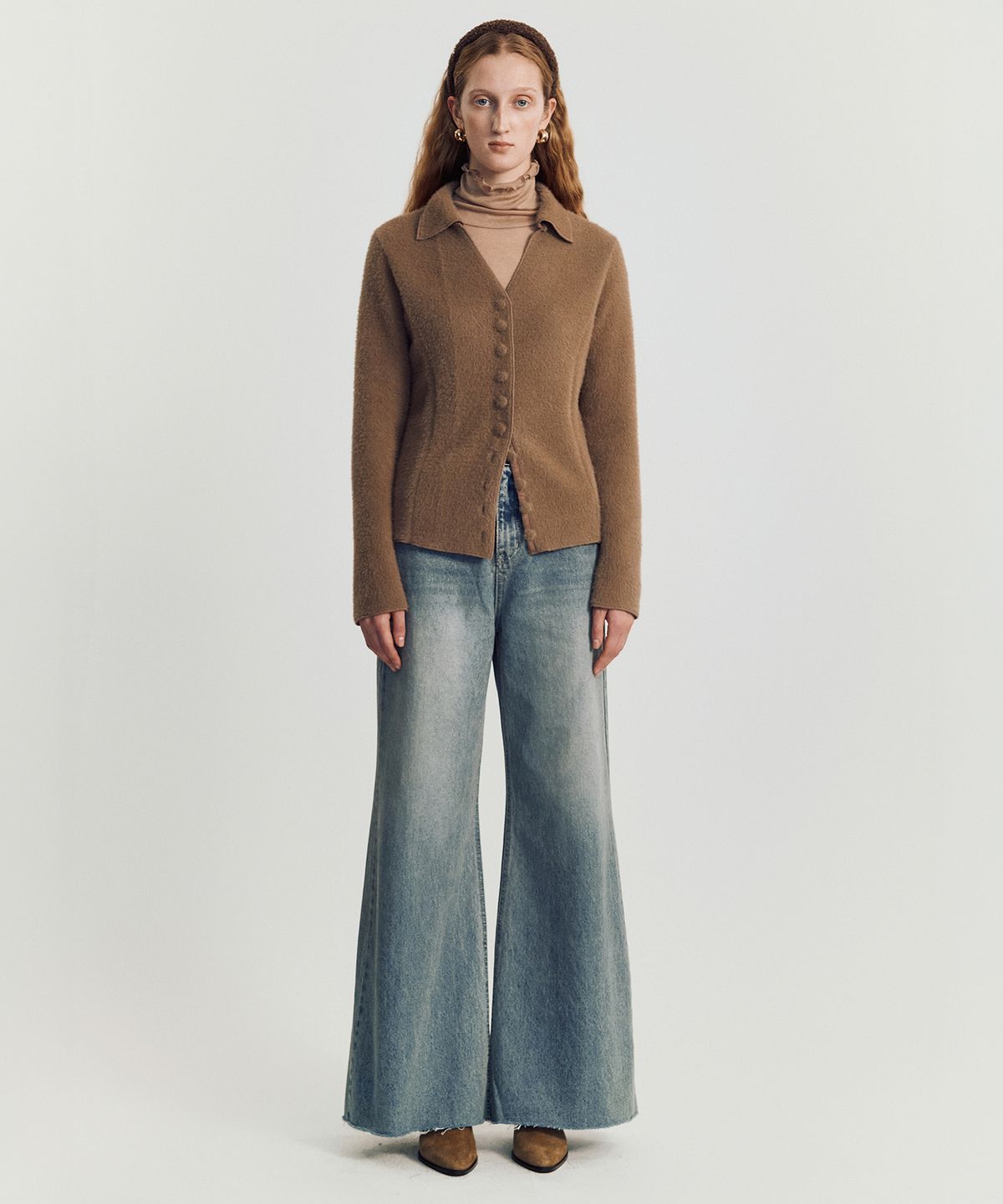 메이버유(MAYVERU) Prim wool cardigan knitwear _ Beige