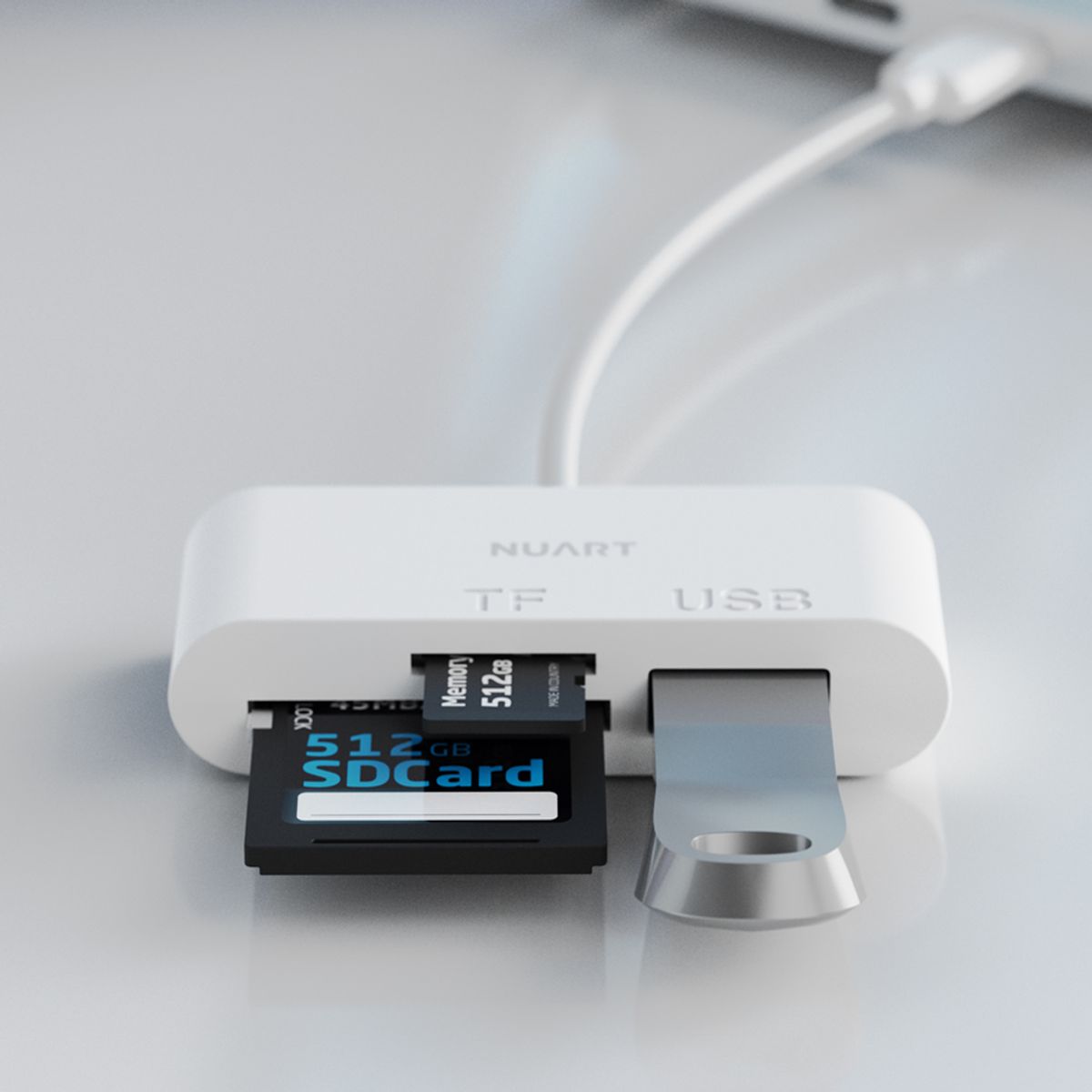 누아트(NUART) C타입 OTG 3in1 멀티 카드리더기 USB 3.0 TF Micro SD 카드 케이블