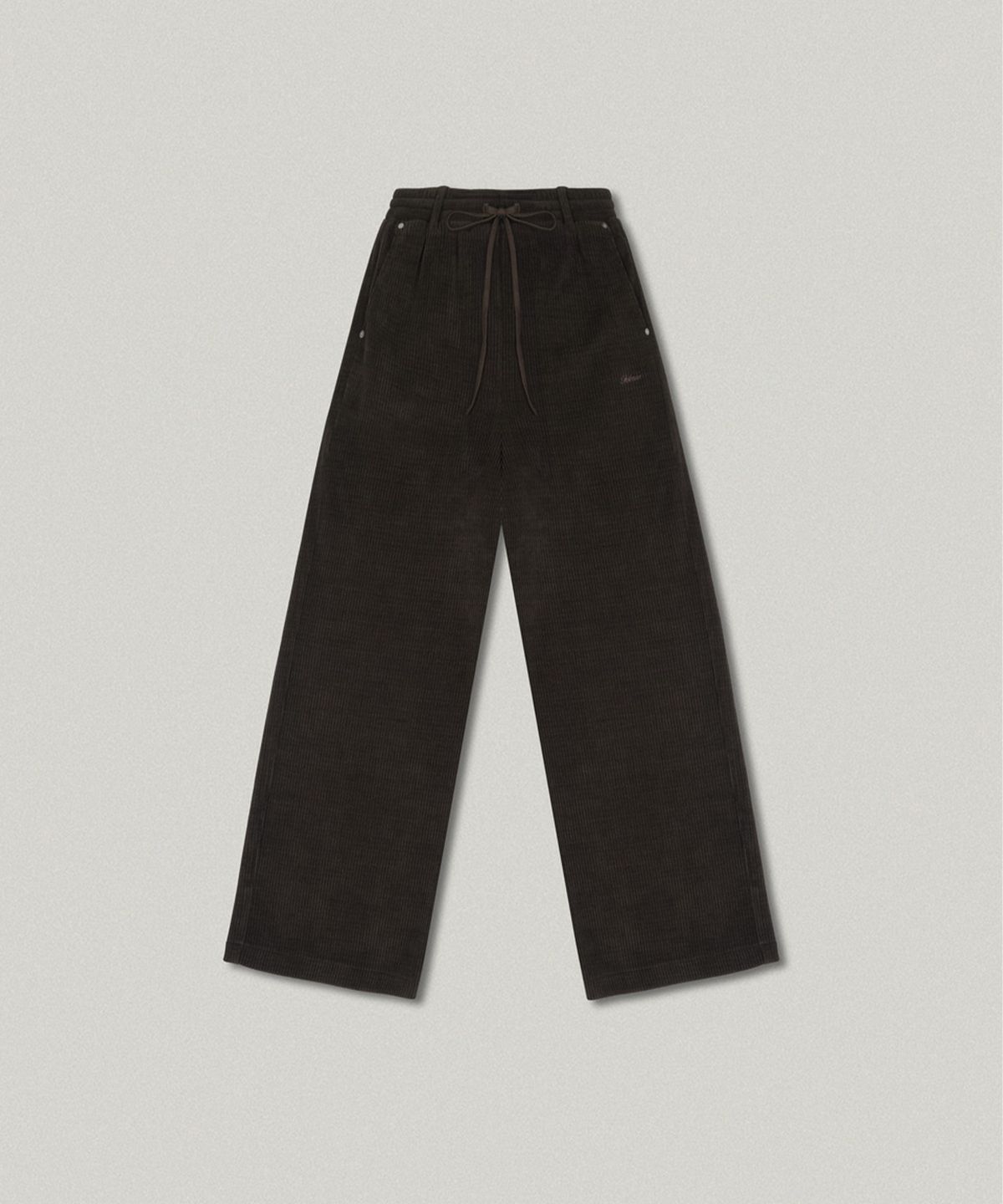 폴뉴아(FOLNUA) MOU CORDUROY BANDING PANTS (BROWN)