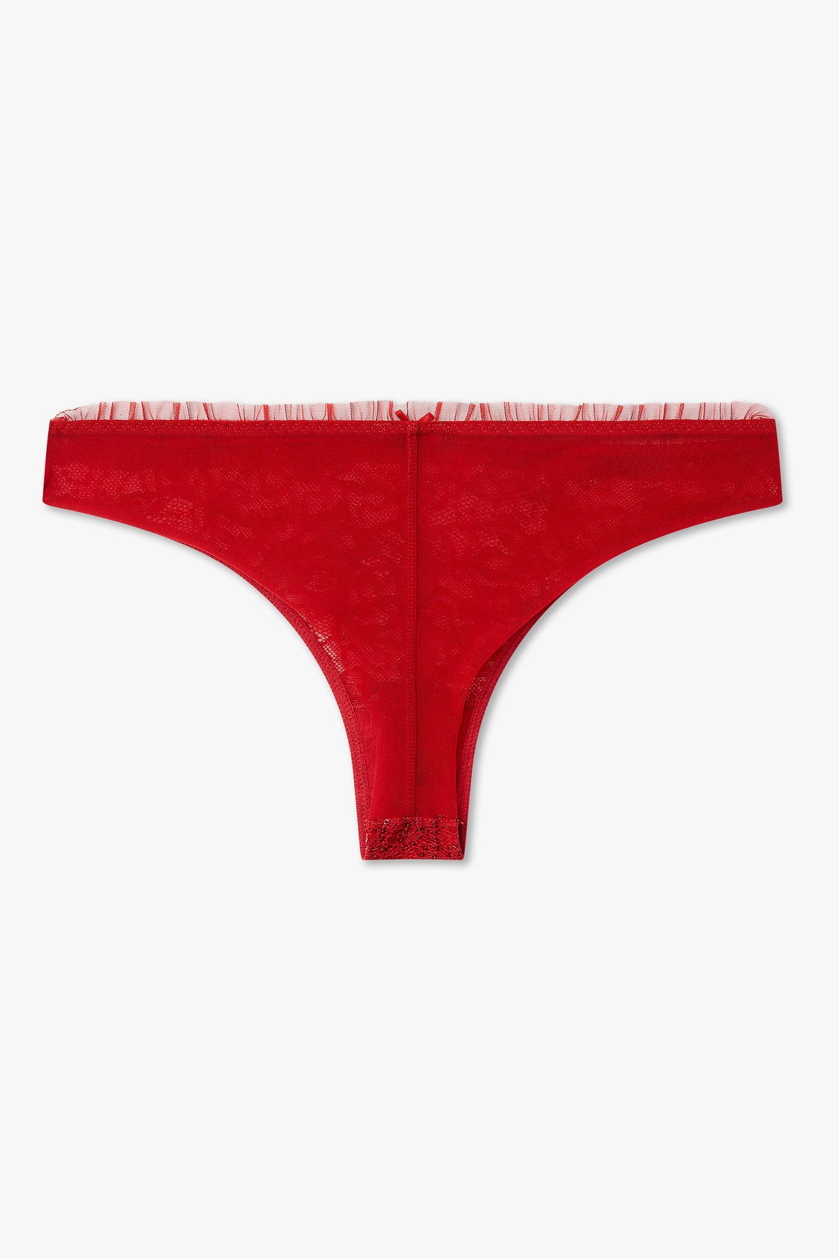 엠포리오 아르마니 언더웨어(EMPORIO ARMANI UNDERWEAR) 여성 시퀸 레이스 브라질리언 브리프_레드 08W5311501