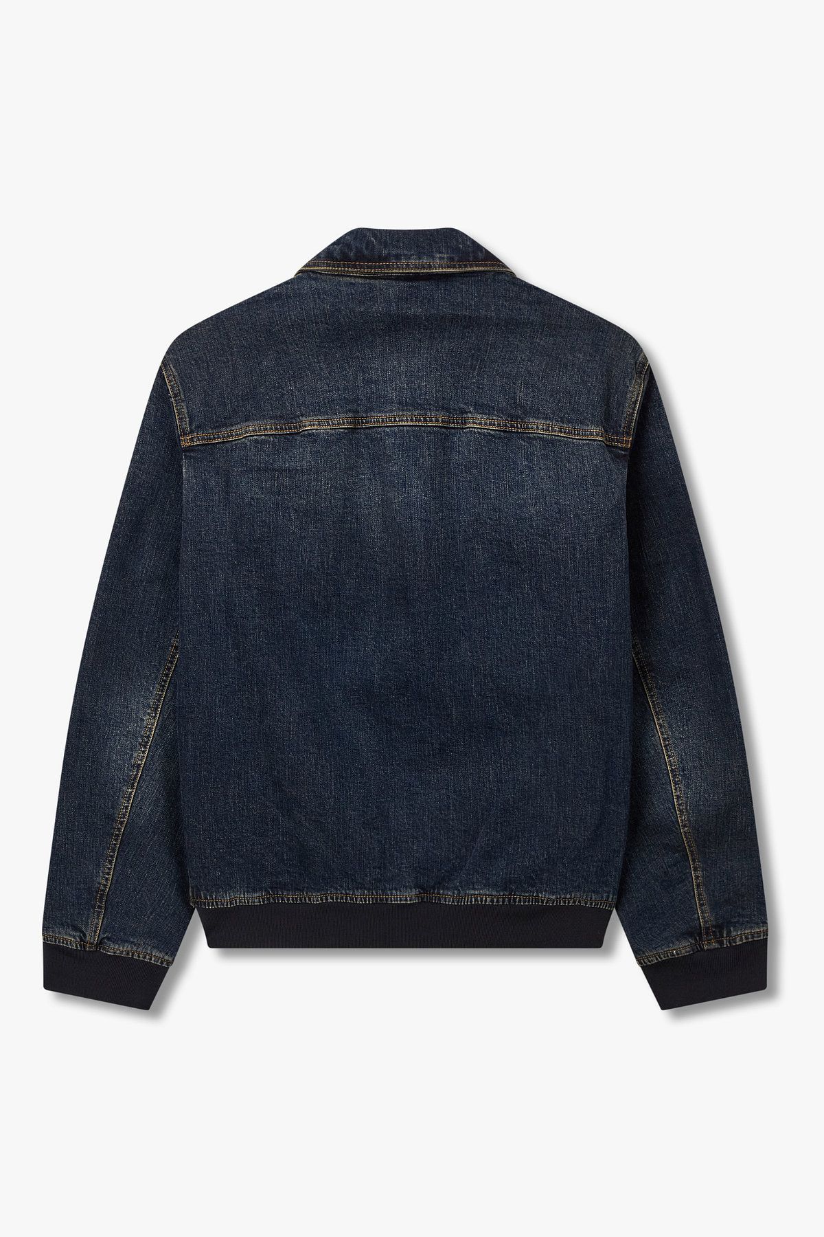 아르마니 익스체인지(ARMANI EXCHANGE) 남성 리브 인서트 데님 자켓_블루 A415310025