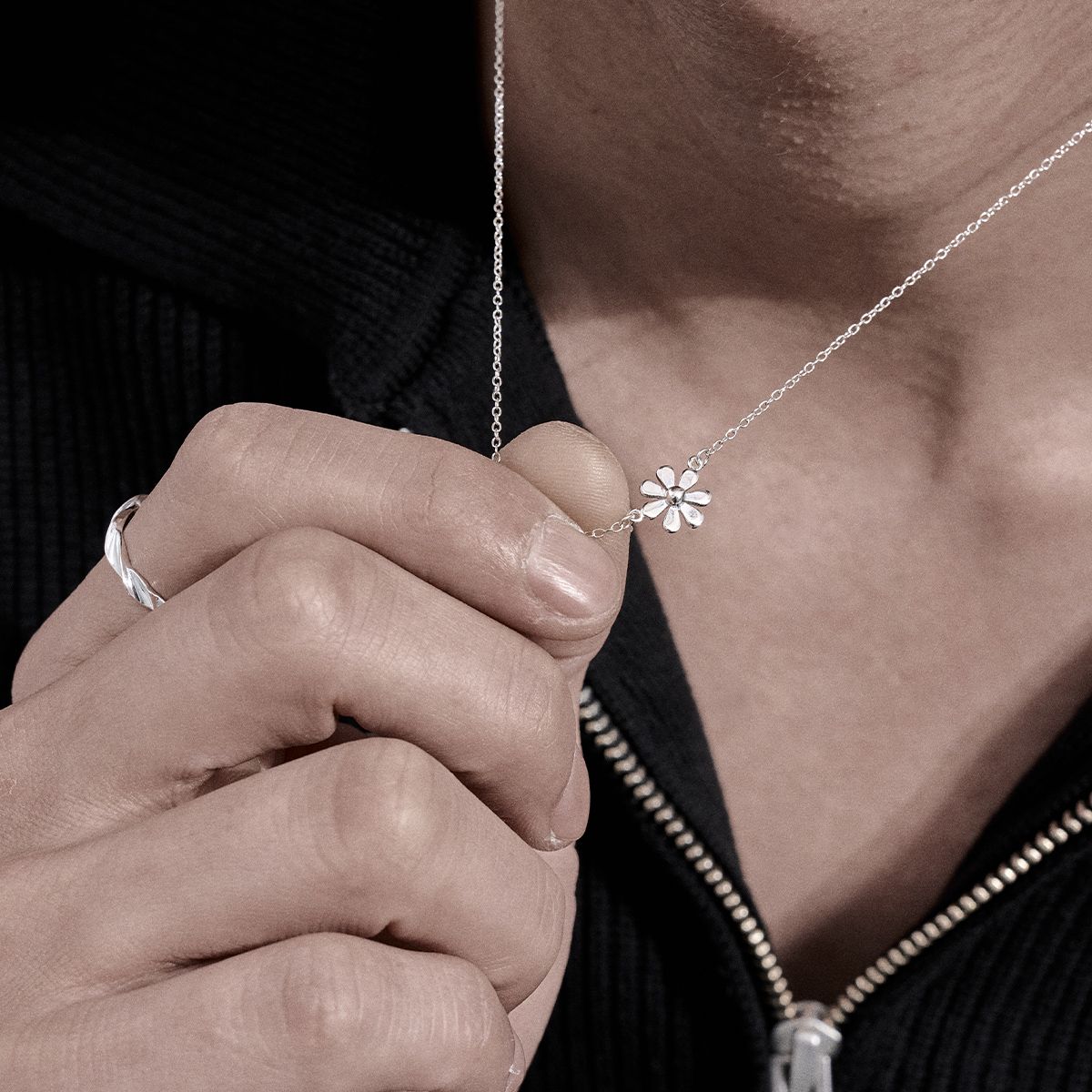 실버태그(SILVERTAG) SIN-25FW1 데이지 꽃 925 실버 목걸이