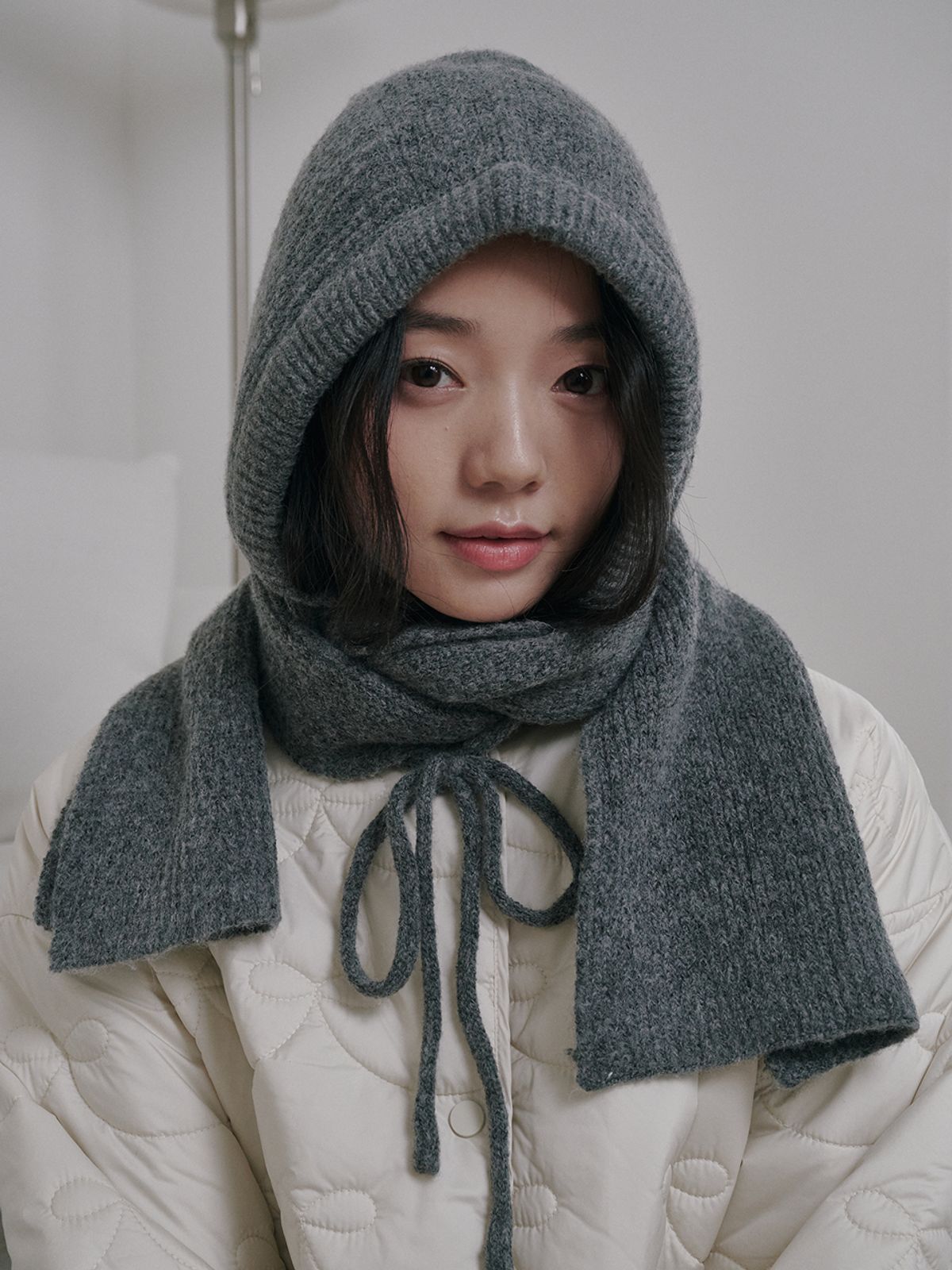 올인컴플리트(ALLINCOMPLETE) 베이직 머플러 바라클라바 (그레이)